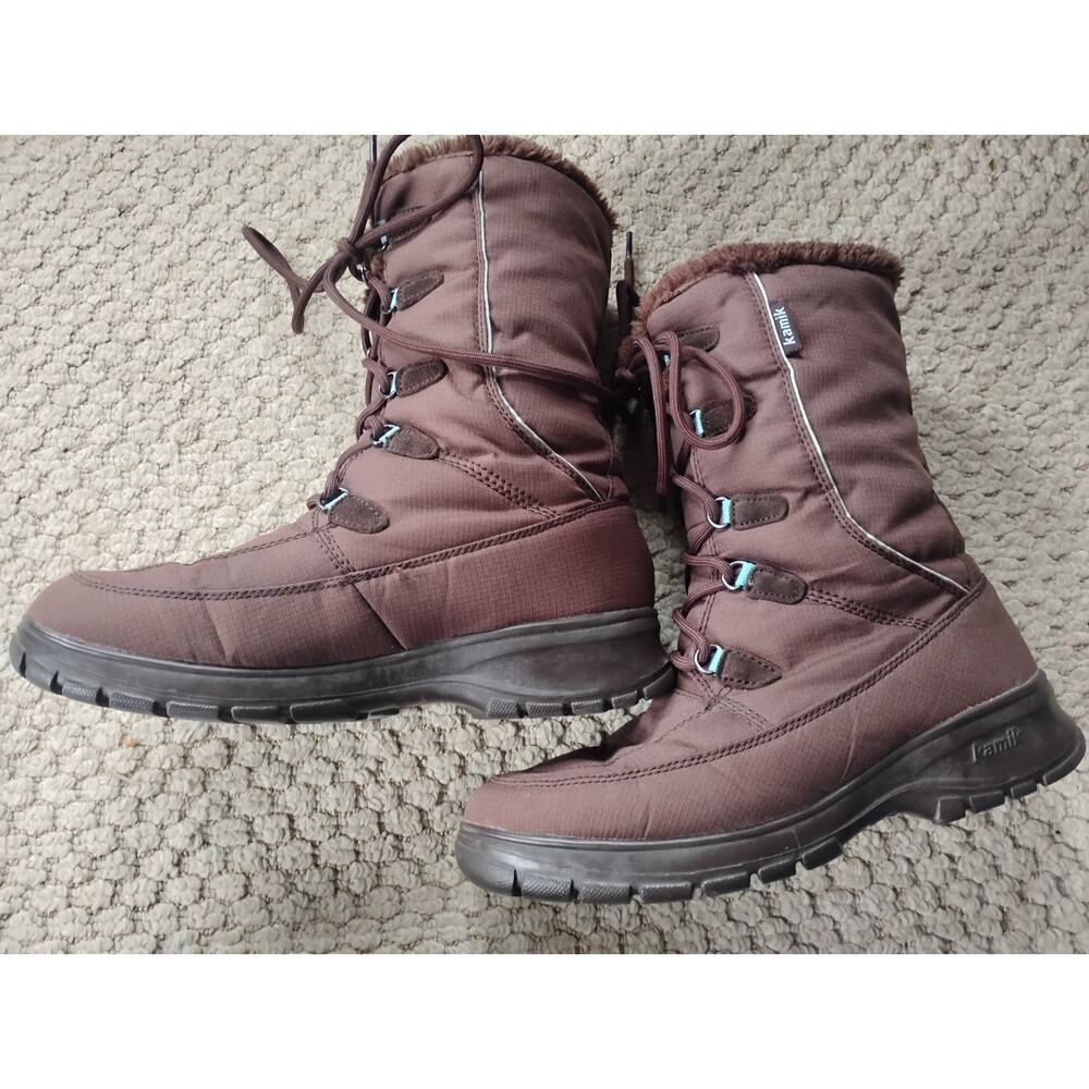 Women's Kamik Brooklyn Boots Size 8 Brown Snow Boots